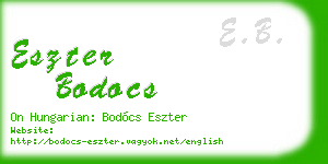 eszter bodocs business card