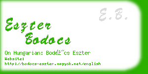 eszter bodocs business card